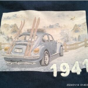 Mayoral Euro  1941 VW Beatle Skis Long Sleeve Sweatshirt Boys Sz 5